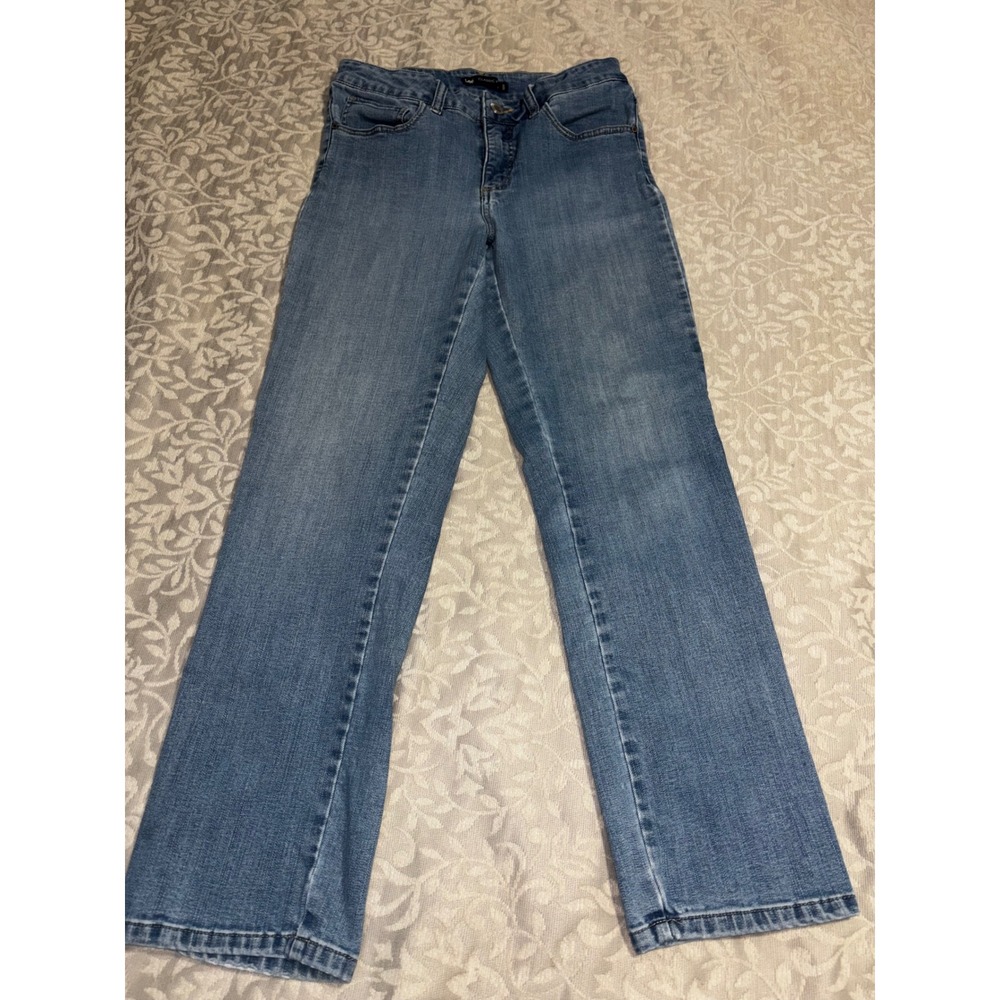 Lee Classic Fit Straight Leg Jeans Womens 29x27 Medium Wash Denim Mid Rise (E30)